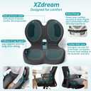 Ergonomic Seat Cushion,Office Chair Cushion with Lumbar Support Pillow,Car Orthopedic Seat Cushions,Designed for Sciatica,Tailbone,Back Pain Relief,for Office,Car,Truck,Home,Desk Chair