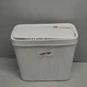 UUJOLY Small Bathroom Trash Can with Lid Slim Wastebasket Garbage Can Plastic Container Basket Trash Bin for Kitchen, Laundry Room, Office, Kids Room, Dorm, White, 2.4 Gallon, 2 Pack