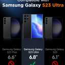 Temdan Magnetic for Samsung Galaxy S23 Ultra Case, [Innovate Stand][Military Grade Drop Protection][Non Slip][Translucent Matte] Shockproof Phone Case for Galaxy S23 Ultra 6.8" 2023 -Blue