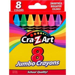 Cra-Z-Art 8ct Jumbo Crayons for Children, Back to School Essential for Ages 3 and Up