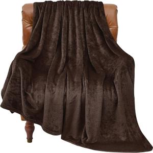 BEDELITE Fleece Blanket Brown Throw Blankets for Couch & Bed, Luxury Plush Cozy Fuzzy Blanket 50" x 60", Super Soft Warm Lightweight Throw Blanket for Travel Camping