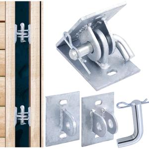 Stationary Dock Connector Hinge Kit Floating Dock Galvanized Link Kit with 7/16'' Holes Heavy Duty Boat Dock Accessories Hardware