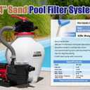 CIPU 14-inch Sand Filter Pump System for Above Ground Pools, 0.5HP 115V Pool Sand Filter with 6-Way Valve