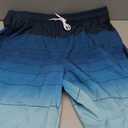 Mens Swim Trunks with Compression Liner 9 Inch Quick Dry Bathing Suit Board Shorts with Zipper Pockets (Blue) 36