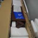 ROVATE LED Shower Panel Tower System with Rainfall Waterfall Shower, Shower Panel with Jets and Rainfall and Handheld, 5 in 1 Brushed Stainless Steel Shower Panel System High Pressure with Tub Spout