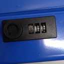 Jssmst Locking Metal Cash Box with Coin Lid, 11.8L x 9.5W x 3.5H Inches, Safe Money Box with Combination Lock, Blue, SM-CB0514BL