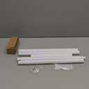 ZYRW Shower Curtain Rod 36-84 Inches (3-7ft) Non Rust Adjustable White Shower Rod Spring Tension Non Slip No Drilling Stainless Steel Shower Rods for Bathroom Window, White