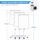 Maxtek Mobile Whiteboard 40 x 28 in, Magnetic Dry Erase Easel