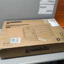 ZOMISIA Collapsible Dog Crate for Dogs - 28" L Heavy Duty Dog Kennel No Tools Required with 4 Sides Steel Foldable Cage for Dogs Indoor Furniture, Portable Carrier with 2 Smooth Wheels, Beige