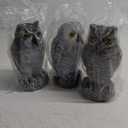 Fake Owl Decoy, Lomrsiul Plastic Garden Owl Scarecrow for Garden, Halloween Decorations Outdoor, Waterproof Owl Statue for Courtyard Orchard Doorway Roof Owl Decor 3 Pack