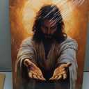 Jesus Christ Wall Decor Poster - Hand of God - I Am Always with You Canvas Print Wall Art Poster Gifts Bedroom Prints Home Decor Hanging Picture Canvas Painting Posters 24x36inch(60x90cm)