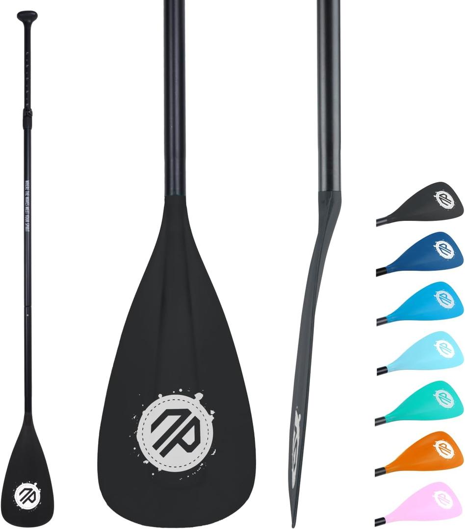 Niphean 3/4-Piece Kayak Paddle, Adjustable Paddle Board Paddles, SUP Paddle Lightweight and Durable, Detachable Stand Up Paddle Board Accessories Oars with Aluminum Alloy Shaft and Fiberglass Blade