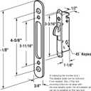 ACEPLANET Offset Position Keyed Sliding Patio Door Handleset with Mortise Lock, 45 Keyway, 3-15/16" H.C., Fits 1-3/8" to 2" Thick Doors, Non-Handed, White Diecast