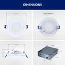 Leviton 4 in. Round Adjustable Slim Downlight, 820 Lumens, 5 CCT Color Selectable 2700K-5000K, Dimmable, DAR40-S1W