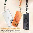 Phone Lanyard Crossbody with Metal Buckles, Adjustable Neck Strap with Universal Multifuctional Stainless Steel Phone Lanyard Tab Comfortable and Durable, Green