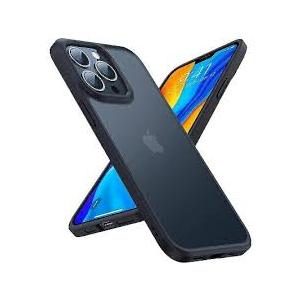 TORRAS Stronger Magnetic for iPhone 14 Pro Case, 12 FT Military Grade Drop Tested, Compatible with MagSafe, Slim Protective Matte Silicone for iPhone 14 Pro Phone Case, Translucent Back/Black Edge