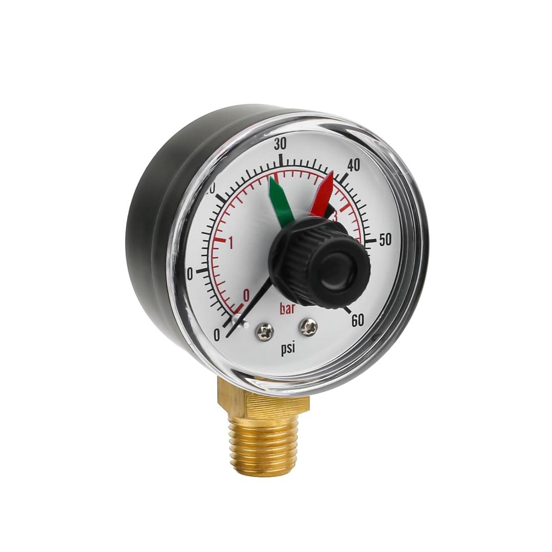 ECX271261 Pool Pressure Gauge Replacement for Select Hayward Filter & Multiport Valve, Boxed Pool Pump Pressure Gauge Replacement