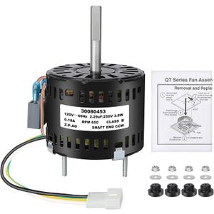 S97016621 Bathroom Exhaust Fan Motor Replacement, Fits QTR070, QTR070L, QTN80L, QTR080, QTR080L, QTR080F, QTRN080F, QTRN080, QTRN080L, Quiet Operation & Powerful Airflow, OEM # S99080568