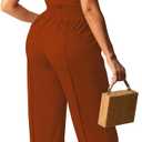 Bluewolfsea Sexy 2 Piece Pants Set for Women Cami Top Wide Leg Pants (XXL)