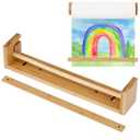 SMAODSGN 12 Inch Wooden Easel Paper Roll Holder Wall Mount Kraft Paper Roll Holder Brown Paper Roll Butcher Paper Dispenser for Kitchen DIY Office School Business Grocery Lists Art Projects（NO Paper）