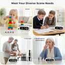 Mooking Alarm Clocks for Bedrooms, Digital Visual Timer for Kids, Rechargeable 199-Minute Silent Countdown Timers, Focus & Smoother Routines, Fitness Baking Studying Teaching