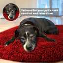 Muddy Mat Cloud K-9 Bed for Dogs & Cats, Soft & Relaxing Donut Dog Bed, Chenille Material, Removable Cover, Washable & Dryer SafeRed Large(40'x40')