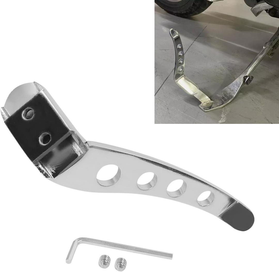 Motorcycle Side Kickstand Extension Jiffy Stand Extension Replacement For Harley Touring Road King Street Glide Road Glide FLHR FLTRU 1991-2022(chrome)