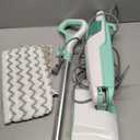 Shark Steam Mop with 2 Machine Washable Dirt Grip Pads, Removable Water Tank, Lightweight, Steam Cleaner for sealed Hard Floors, Marble, Stone, Hardwood, Tile, Laminate, White/Seafoam, S1000