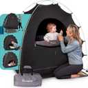 Hiccapop Daydreamer Blackout Tent for Pack and Play, Patented Portable Crib Tent, Blackout Canopy Crib Cover, Sleep Pod for Kids