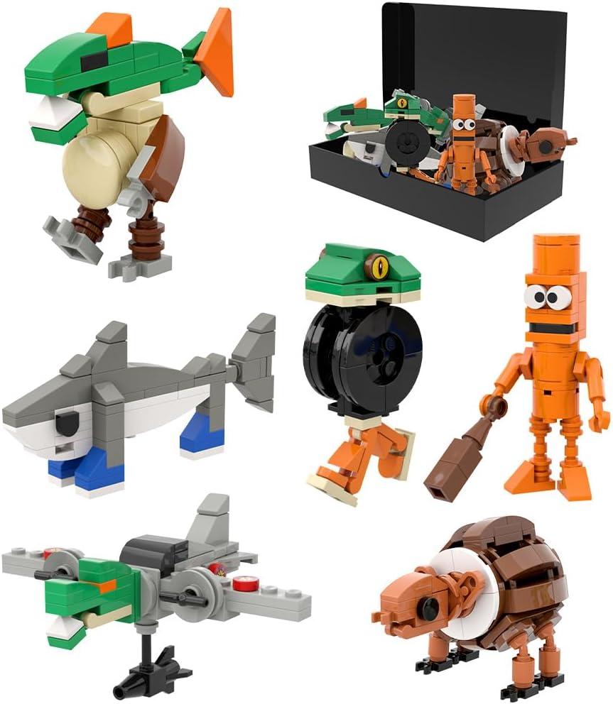 WDYTWFA 290 Pieces Italian Brainrot Building Blocks Kit - 6-in-1 Tung Tung Sahur Viral Meme Brainrot Toys, STEM Learning Construction Toys for Ages 6+ Ideas Gift (with Gift Box) (Christmas)