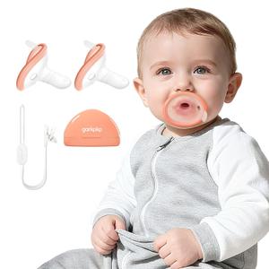 Garkoko 2-Pack Baby Pacifier with Clip & Case, Thumb-Shaped Soothing Pacifier 0-18 Months, Non-Contact Shield, Lightweight Food-Grade Silicone, BPA-Free Infant Pacifier
