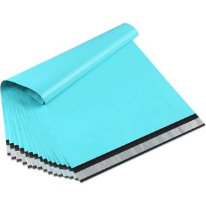 UCGOU Poly Mailers 12x15.5 Inch Teal 100 Pack Medium Shipping Bags #5 Strong Thick Mailing Envelopes Self Sealing Adhesive Waterproof and Tear Proof Boutique Packaging Postal for Clothing