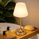 Shower Lamp Waterproof, Cordless Rechargeable Table Lamp with Battery Indicator, Touch Dimming, LED Cordless Shower Light for Patio, Camping, Bathroom, Restaurant & Kitchen