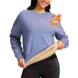 G Gradual Sherpa Sweatshirt for Women Fleece Sweatshirts Crewneck Pullover Warm Sweaters for Winter (XXL)