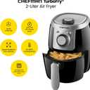 CHEFMAN Small, Compact Air Fryer Healthy Cooking, 2 Qt, Nonstick, User Friendly and Adjustable Temperature Control w/ 60 Minute Timer & Auto Shutoff, Dishwasher Safe Basket, BPA - Free, Black, 2 Quart
