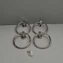 SetSail Towel Holder for Bathroom Wall 4 Packs Towel Ring Stainless Steel Heavy Duty Hand Towel Hanger for Bathroom Screw-in, Mirror Silver