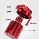 EVIL ENERGY Oil Catch Can, Universal Baffled Catch Can Kit with NBR Fuel Hose, 300ml Aluminum Air Oil Separator Tank for PCV System Red