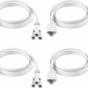 SHOPLED 6FT Male-to-Female Extension Connection Cords for T5 T8 LED Shop Lights, 1.8 Meter Connecting Wire Linkable Integrated Tube Ceiling Lights (4-Packs)