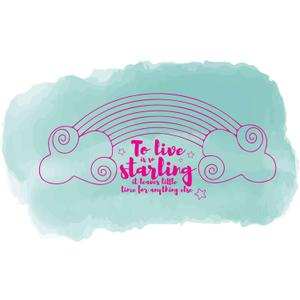 Children to Live is so Starling Uplifting Quote Wall Decal Decoration Beautiful Rainbow and Clouds Design Life Quotes Lasts Years and Easily Removable - Size: 30 in(W) x 18 in(H)