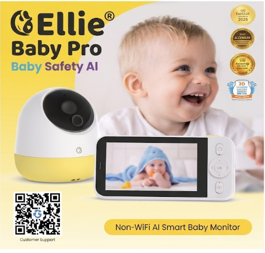 Ellie Baby Pro Baby Safety AI, non-wifi AI Smart Baby Monitor