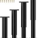 Metal Adjustable Furniture Legs 7-12.6 inch, Wlrrcwdttc Bed Support Legs Adjustable Height Cabinet Legs for Bed Frame/Sofa/Dresser/Couch/Chair/Table,Bed Replacement Legs Bed Center Slats Legs Set of 4