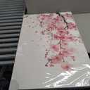 Pink Blossom Canvas Print Wall Art - Pink and White Floral Cherry Flower Branches - Wall Decor Modern Artwork Paintings Pictures for Living Room Stretched and Framed Ready to Hang - 24" x 36"
