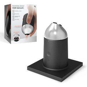 Sharper Image® Wireless Hair Vacuum, Powerful Suction for Grooming Clean-Up, One-Touch Operation, Easy-Clean Nozzle, Charging Base, Ergonomic Comfort Grip with Soft-Touch Finish, Rechargeable Battery
