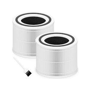 Core 300 Replacement Filter for LEVOIT Core 300, Core 300S and Core 300P Air Purifier, 3in1 H13 True HEPA Filter Replacement, Compared to Part # Core 300RF, 2 Pack, White