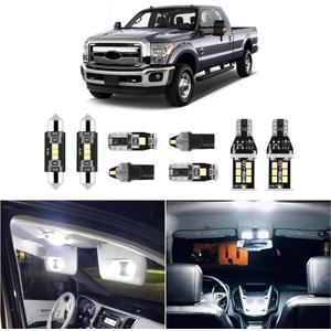 EASY EAGLE LED 14Pcs F250 F350 Car Interior Lights: Super Bright Bulbs for 1999-2016 F-250 F-350 Super Duty 6000K White LED Lighting Package Kit Includes Light Accessories Install Tool