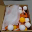 48 Pcs Autumn Thanksgiving Party Spoon Relay Race Set, Pumpkin Maple Leaves Fall Themed Ball and Spoon Race for Thanksgiving Fall Party Supplies Favors(Turkey)