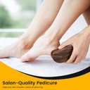 BEZOX Glass Foot File - Nano-Glass Pumice Stone Foot Scrubber, Heel File Callus Remover for Silky Smooth Feet, Portable Pedicure Tool for Summer & Vacation - Walnut Wood Handled