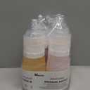 Condiment Squeeze Bottles, 12 oz Silicone Squeeze Bottles For Sauces, Leak Proof Condiment Containers with Extra Interchangeable lid, Easy Squeeze for Oil, Honey & Dressings, BPA FREE (4 Pack) (Pink)