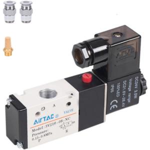 Solenoid Valve DC12V 3/2 Way AirTAC 3V210-08 1/4"PT Normally Closed Air Pneumatic Electric