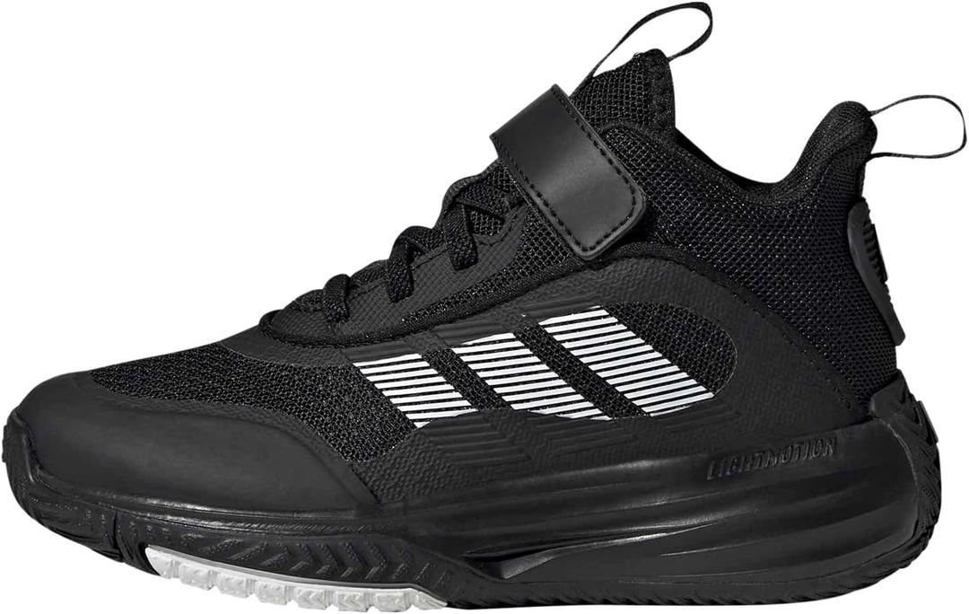 adidas Unisex-Child Own The Game 3.0 Basketball Shoes (2.5 Big Kid, Black/White/Black)